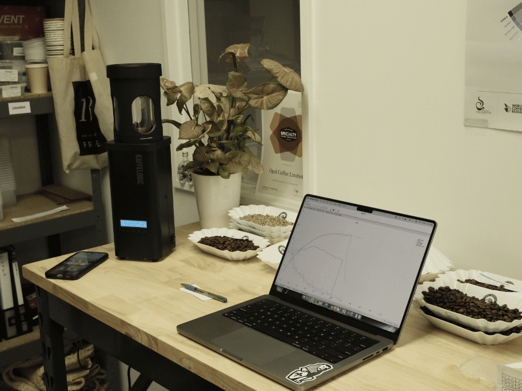 Sample Roasting at Opal Coffee Warehouse